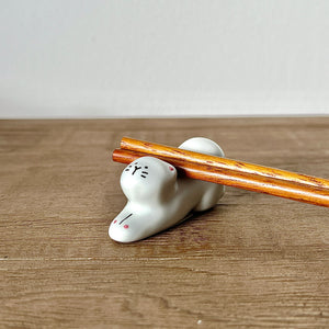 Hasami Ware Hand-Painted Cat Chopstick Rest
