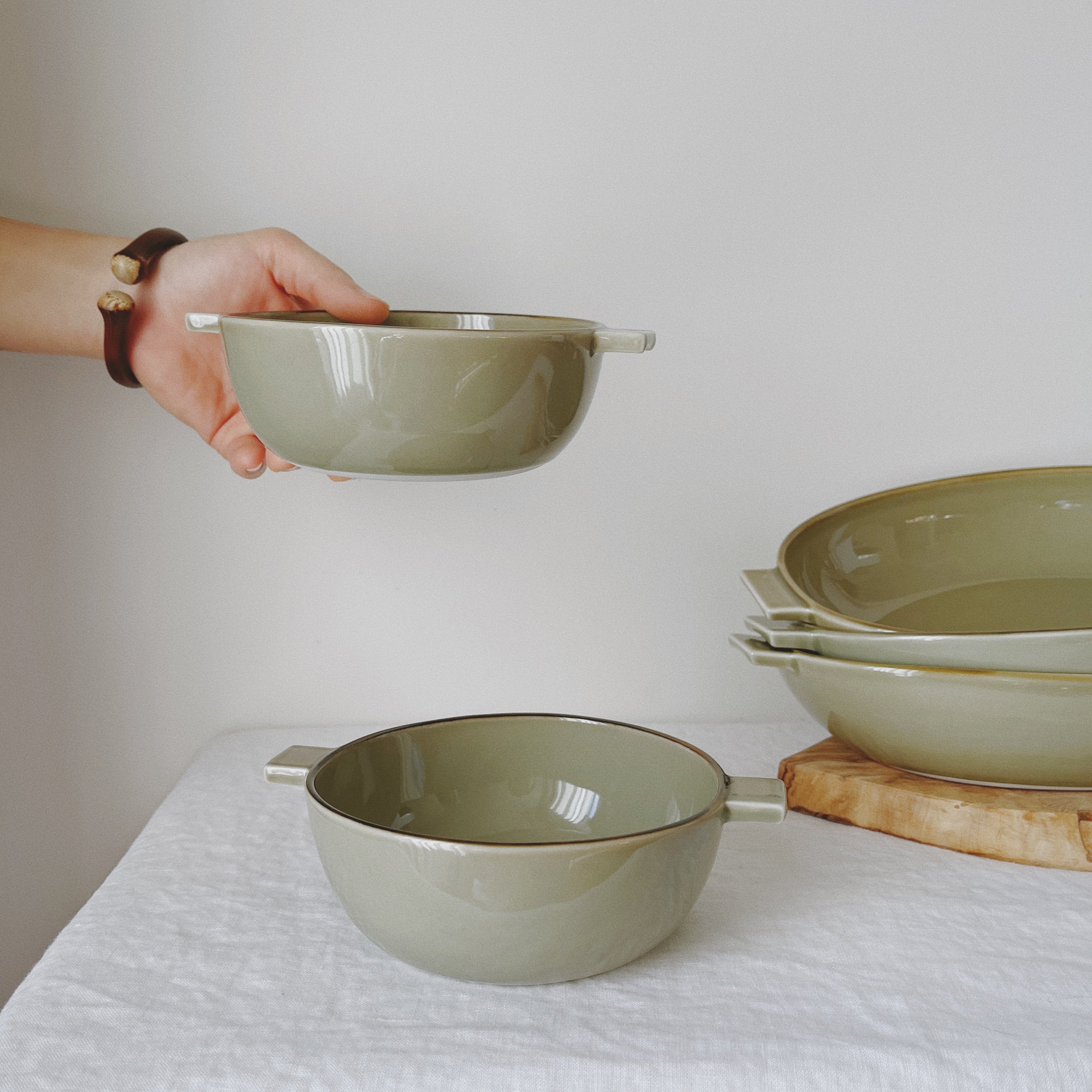 Hasami Ware Gratin Bowl with Handles