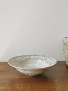 Japanese Kobiki Mishima Carving Cereal Bowl / Side Dish Bowl