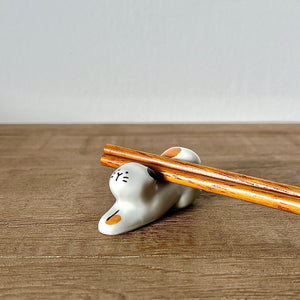 Ceramic Cute Cat Chopsticks Rest Dinner Spoon Stand Knife Fork Holder