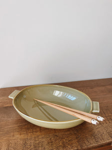 Hasami Ware Large Oval Gratin Bowl with Handles