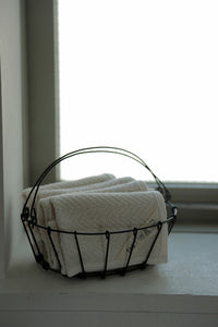 Fog Linen Work Oval Basket