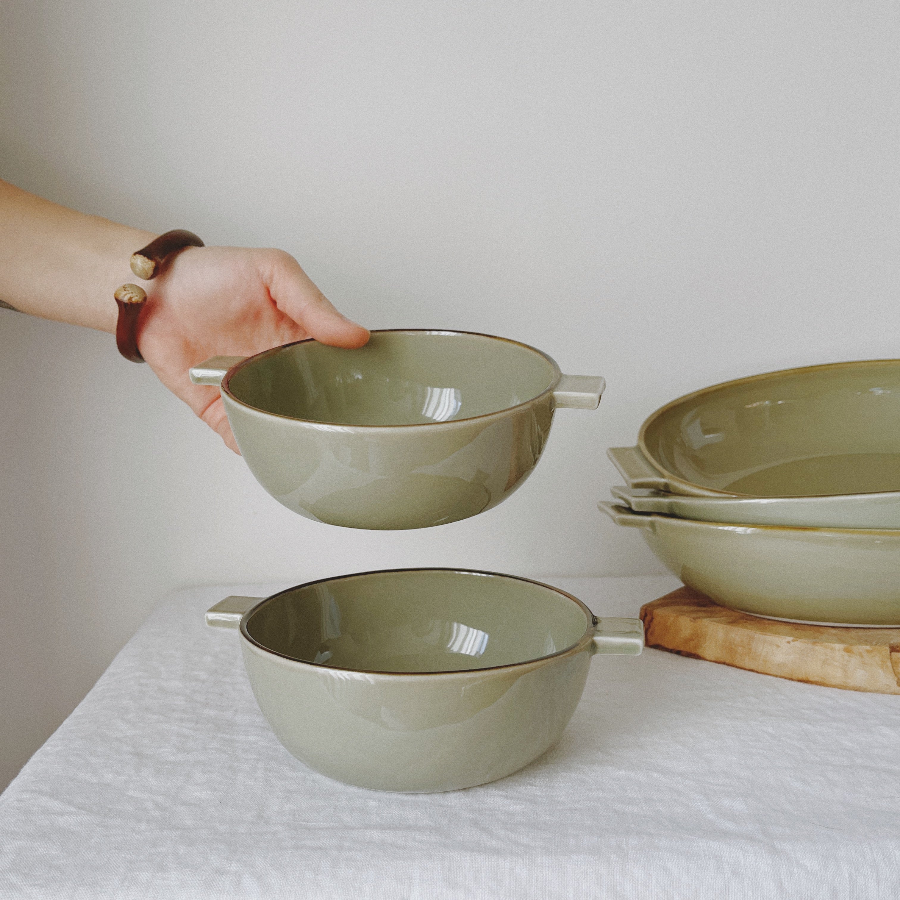 Hasami Ware Gratin Bowl with Handles