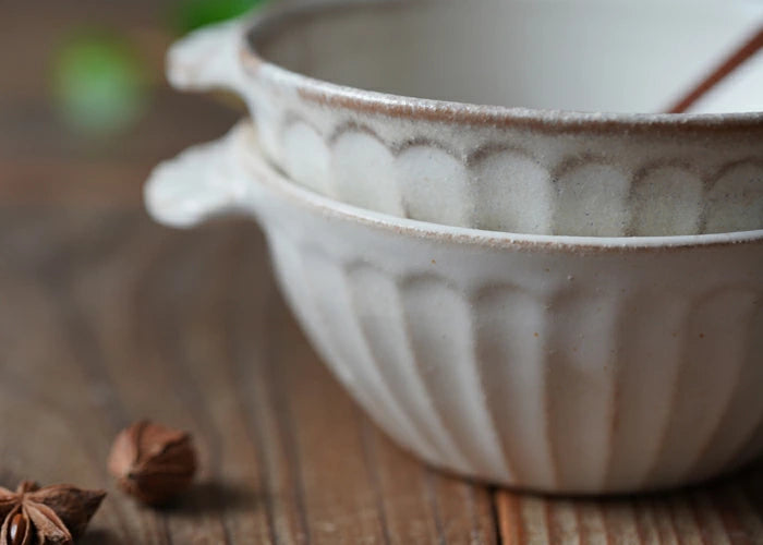 Wakasama Pottery Handmade Soup Bowl with Handles