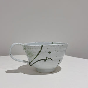 Fysm Color Hand-crafted Latte Cup - Splattered Green