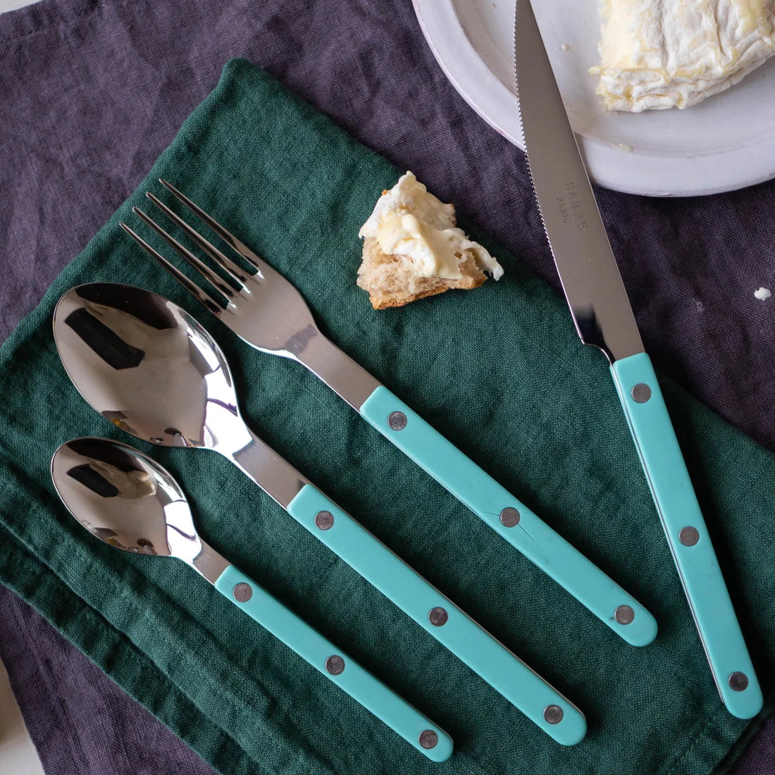 Sabre Paris Bistrot Shiny Flatware - Pastel Green