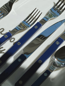 Sabre Paris Bistrot Shiny Flatware - Navy Blue