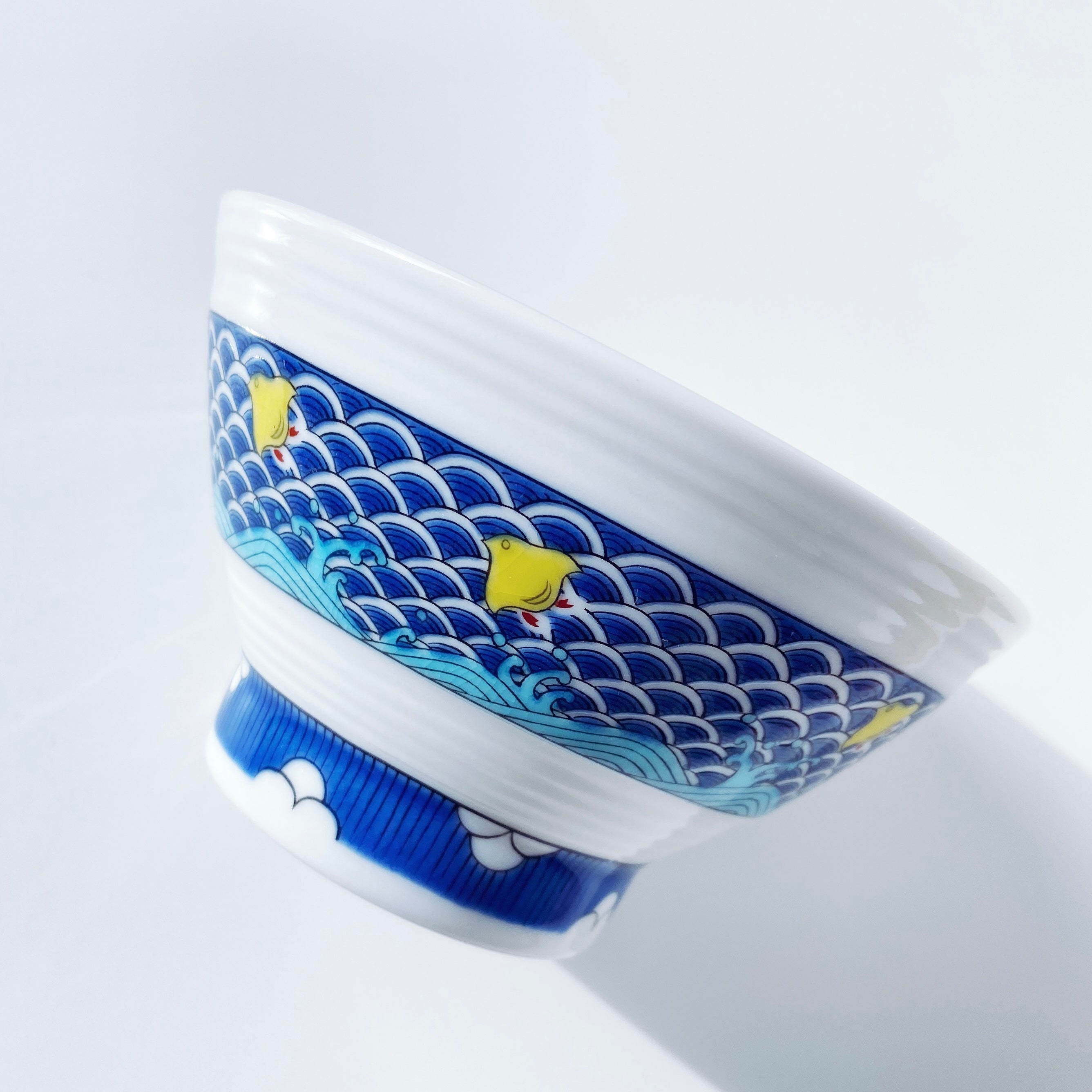 Seikou Kiln Over-glazed Enamel Color Rice Bowl Gift Box Included