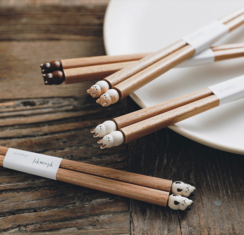 Plumpy Natural Wood Chopsticks