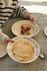 Terrace Pasta Bowl - Beige / Black Print