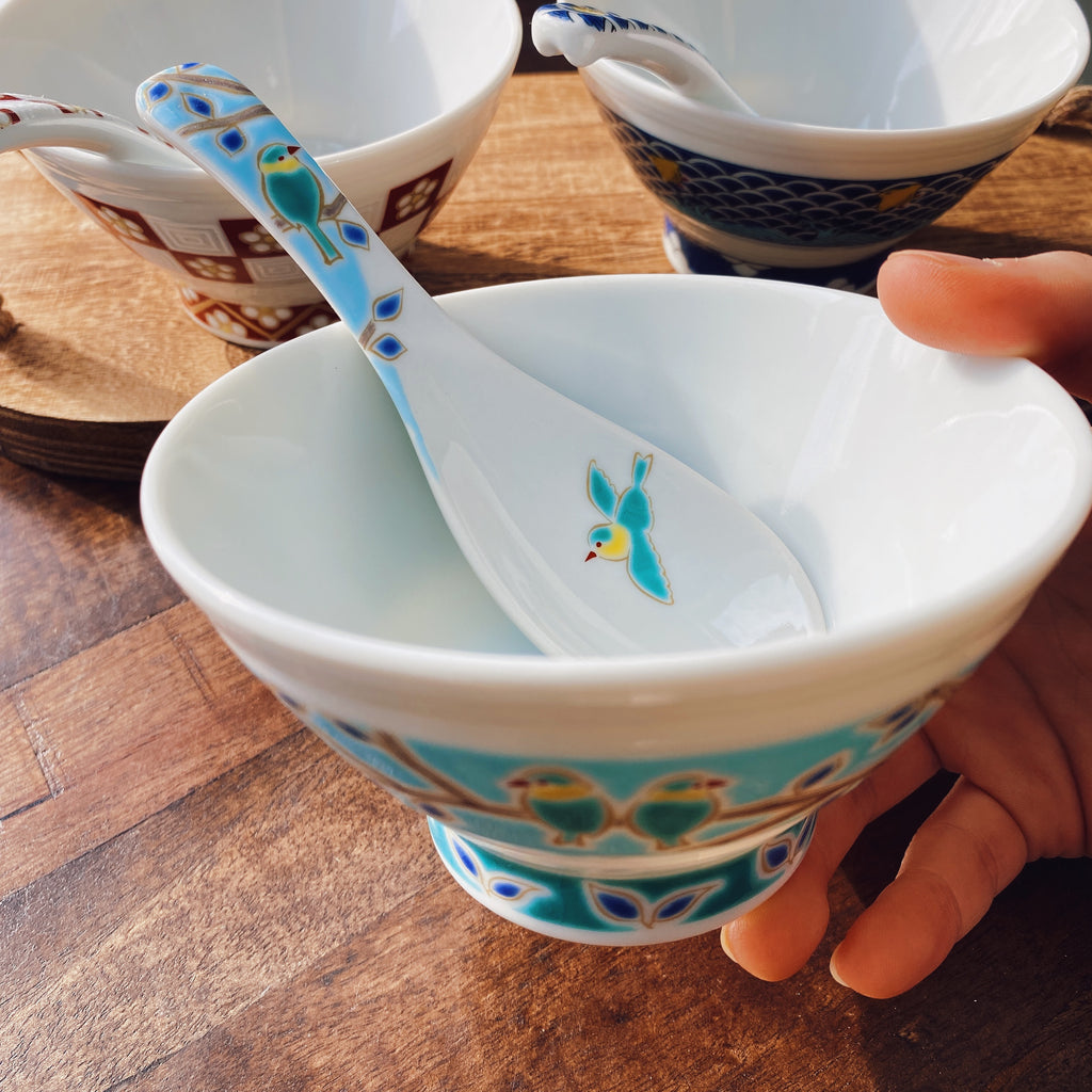 Seikou Kiln Overglazed Enamel Color China Spoon STH. CLAY TABLEWARE