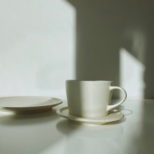 Mino Ware Miyama Bico Coffee Cup & Saucer Set