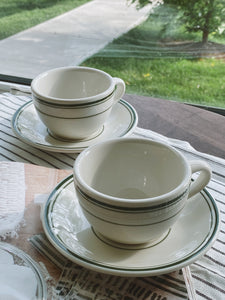 Tuxton Green Bay Round Cup & Saucer Set