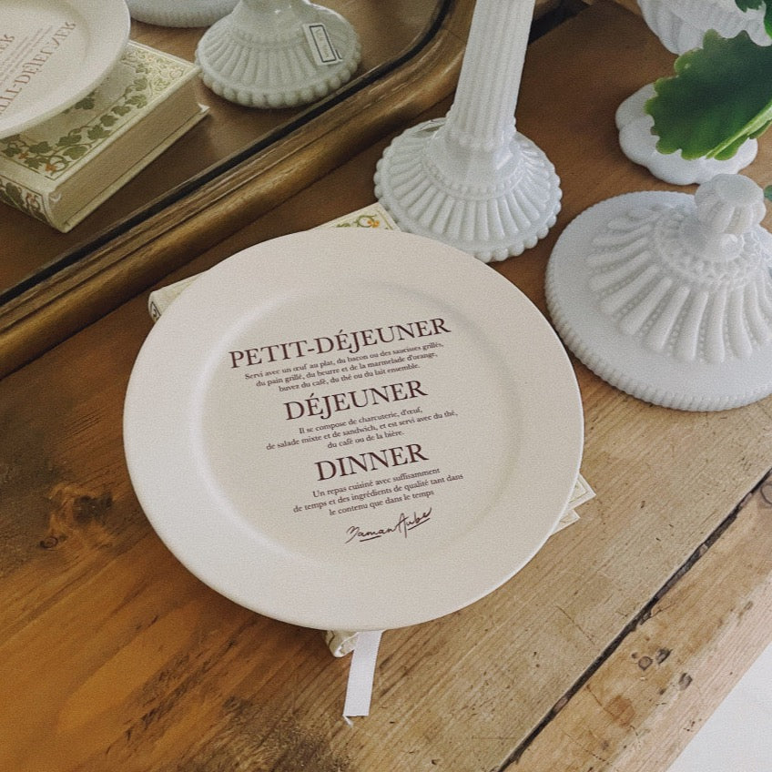 Dinner Menu Lettering Plate