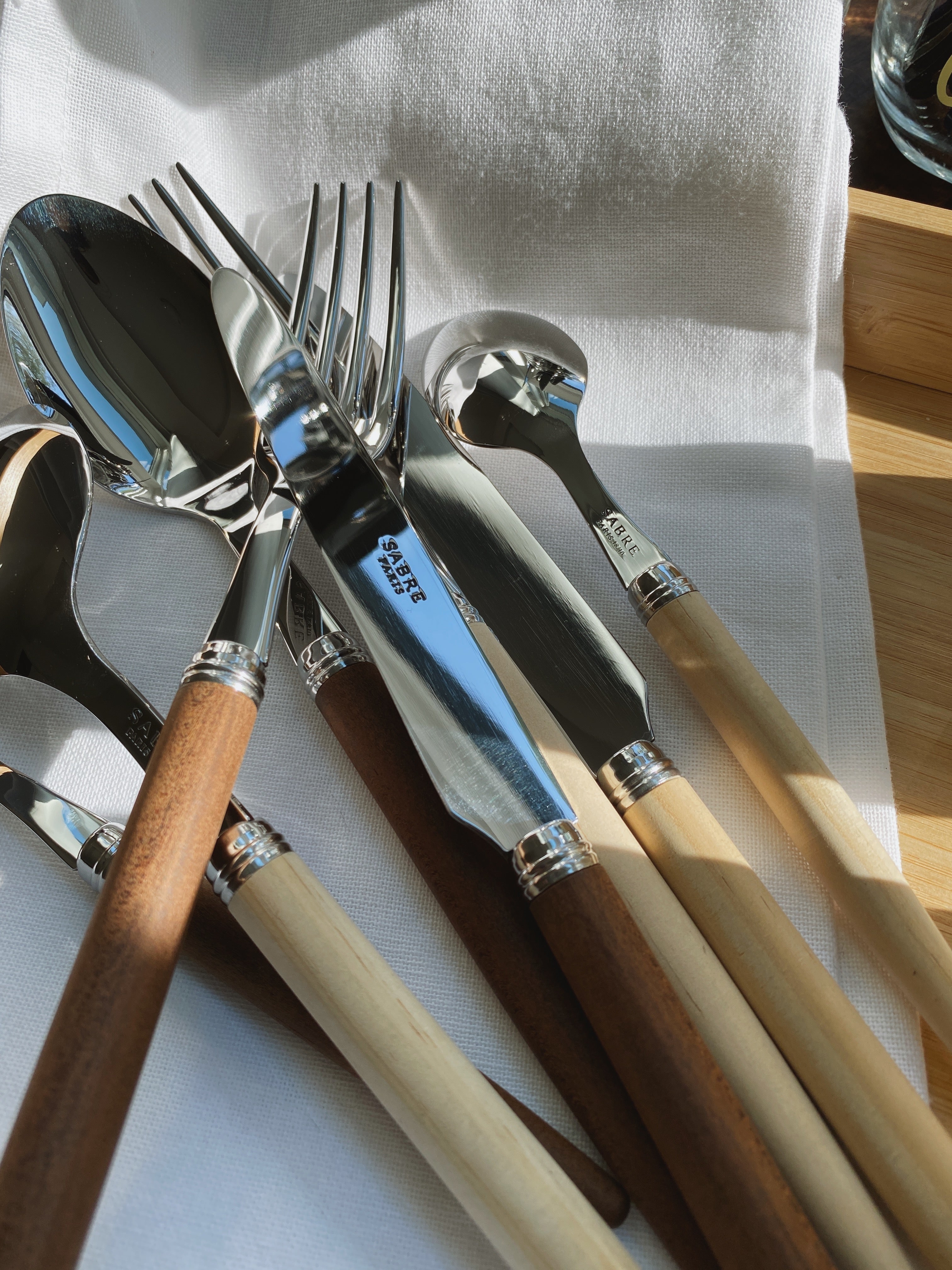 Sabre Paris Jonc Collection Cutlery - Dark Wood