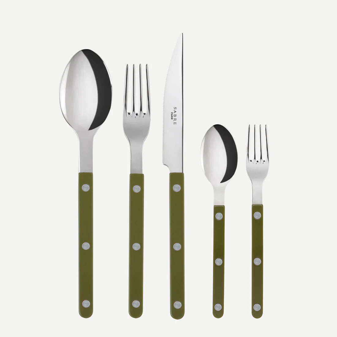 Sabre Paris Bistrot Shiny Flatware - Green Fern