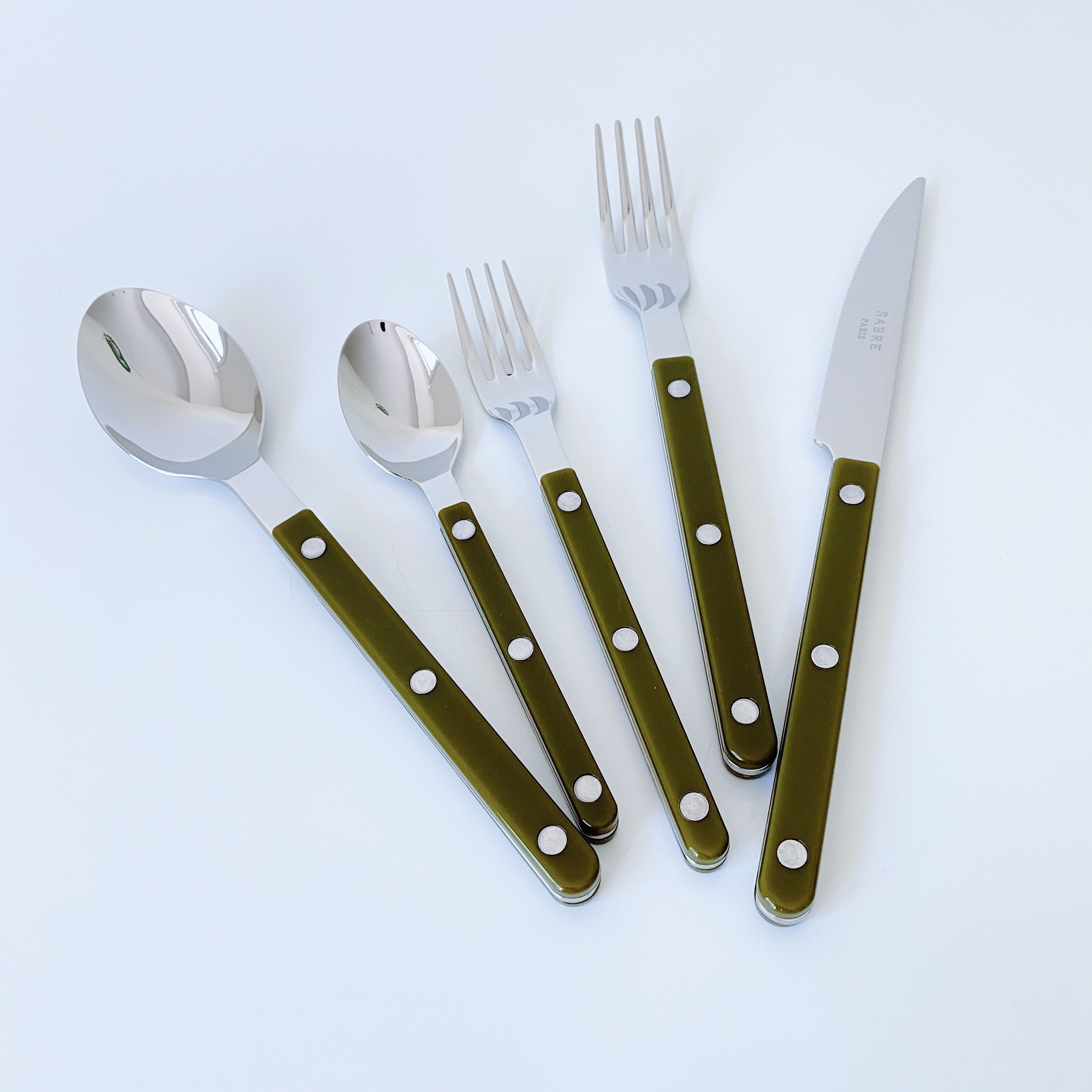 Sabre Paris Bistrot Shiny Flatware - Green Fern