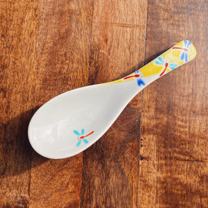 Seikou Kiln Over-glazed Enamel Color China Spoon