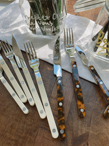 Sabre Paris Bistrot Shiny Flatware - Faux Tortoise