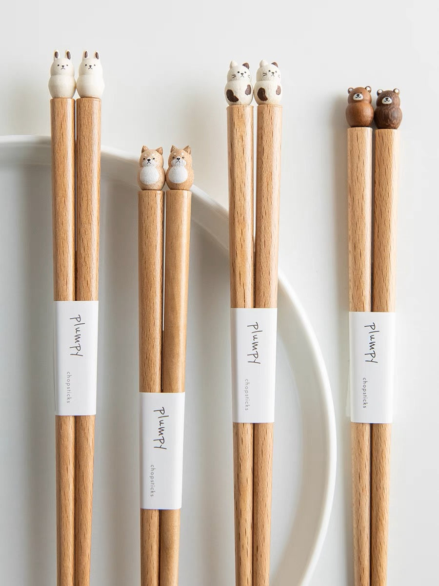 Plumpy Natural Wood Chopsticks