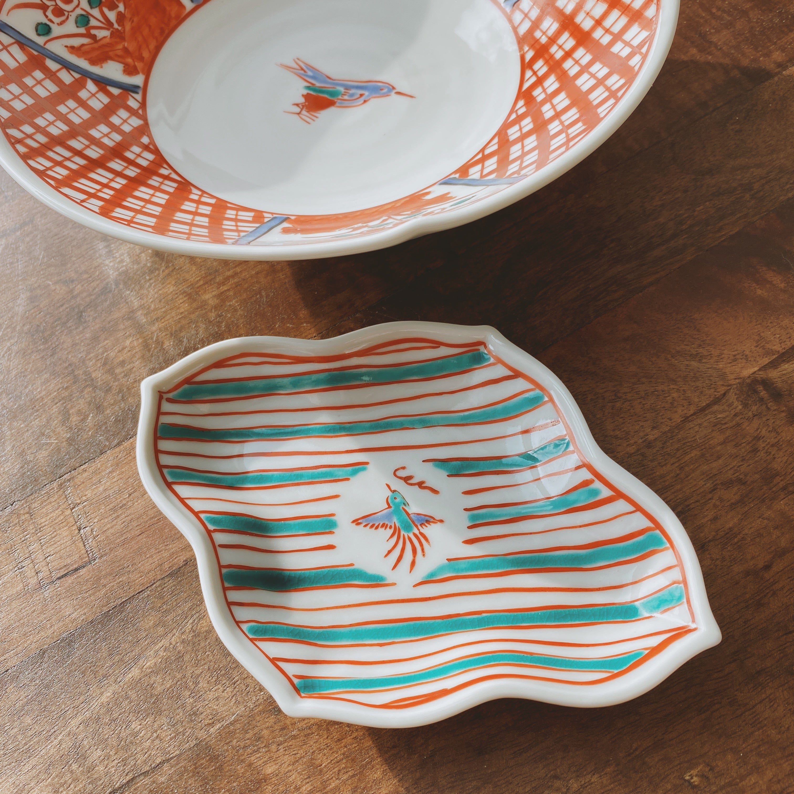 Kutani Ware Hand-painted Kingfisher Small Dish