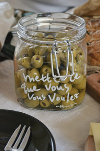 En Vrac Glass Jar - White Lettering