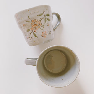 Mino Ware Hand-painted Flower Blooming Mug