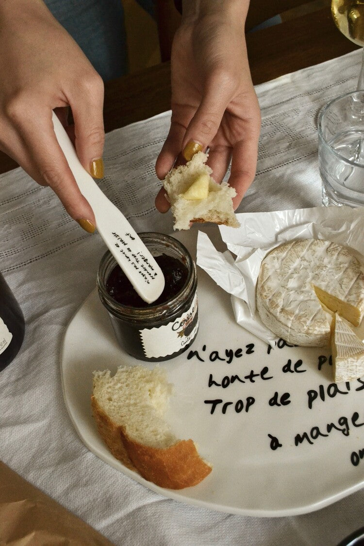 Galette SET (plate + knife) - Lettering