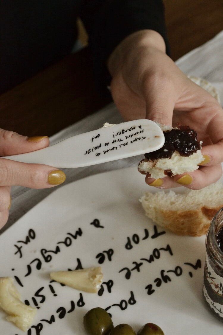 Galette SET (plate + knife) - Lettering