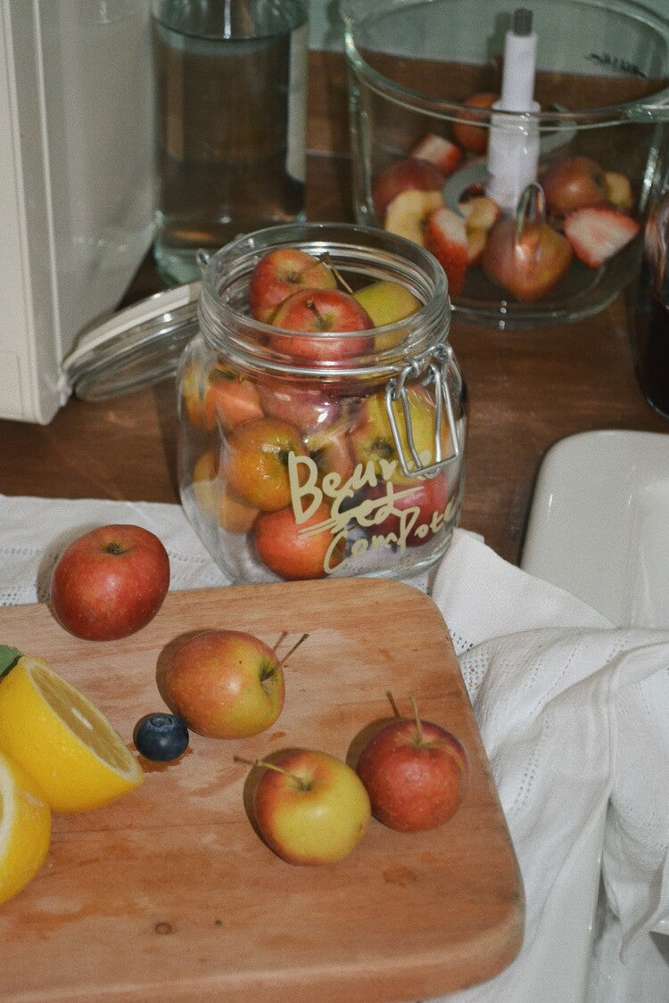 En Vrac Glass Jar - Yellow Lettering