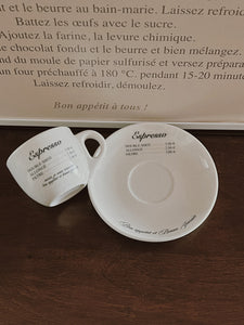 Espresso Menu Espresso Cup & Saucer Set