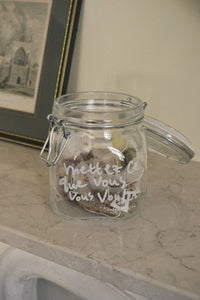 En Vrac Glass Jar - White Lettering