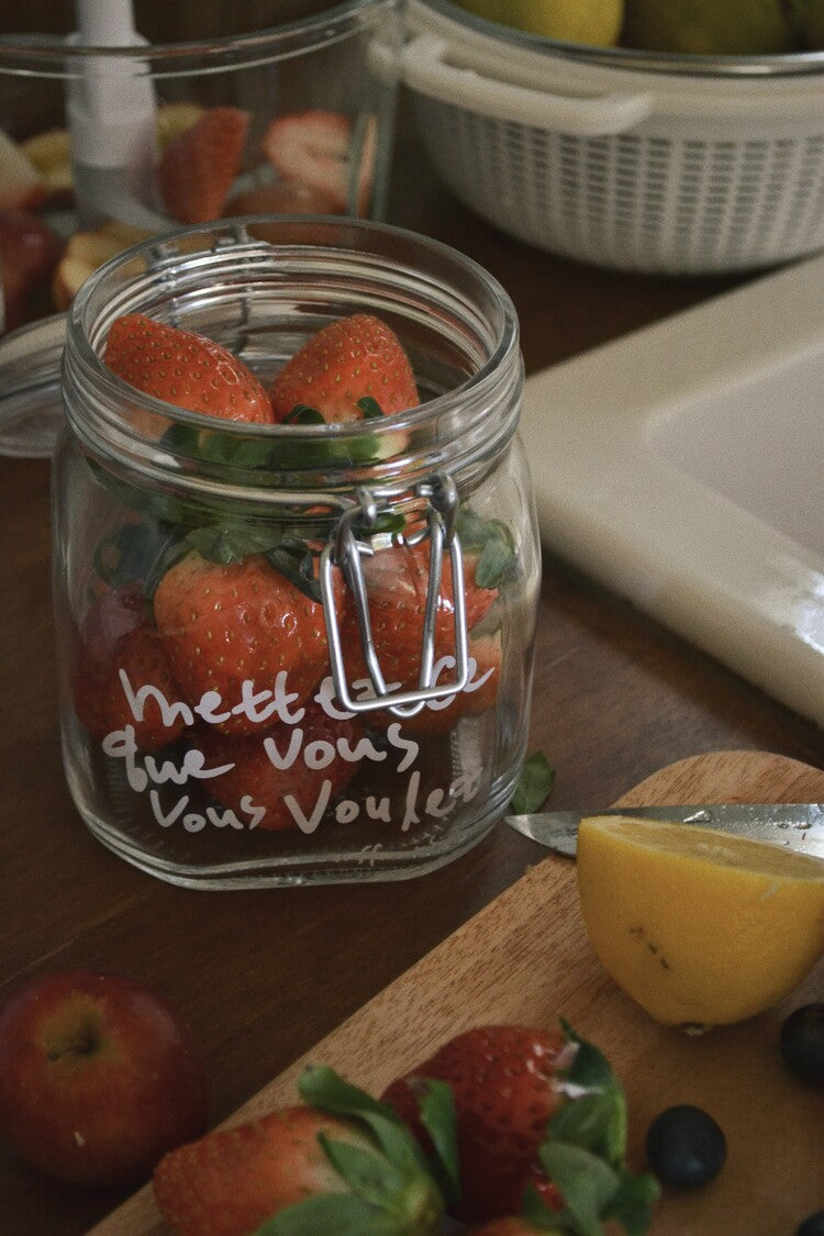 En Vrac Glass Jar - White Lettering