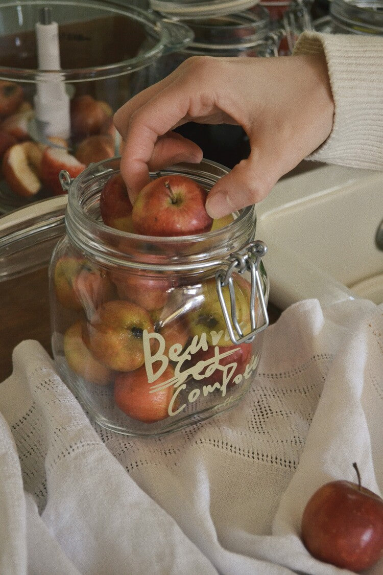 En Vrac Glass Jar - Yellow Lettering