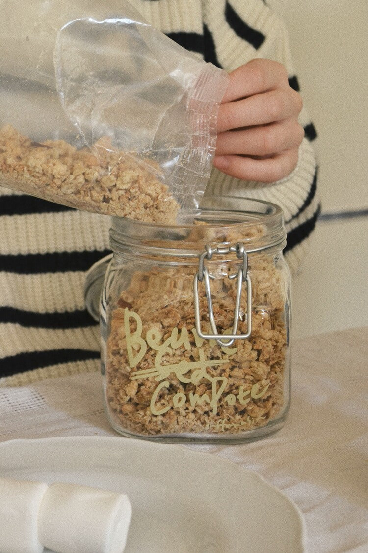 En Vrac Glass Jar - Yellow Lettering