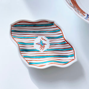 Kutani Ware Hand-painted Kingfisher Small Dish