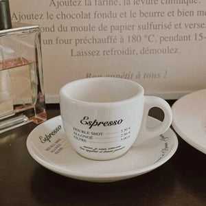 Espresso Menu Espresso Cup & Saucer Set